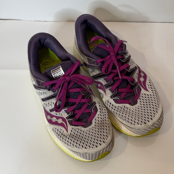 Saucony Triumph Iso 5 Running Sneaker Shoe White Purple size 9 - Picture 3 of 11